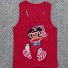 เสื้อกล้ามนักบาส-Paul-Frank-สีแดง