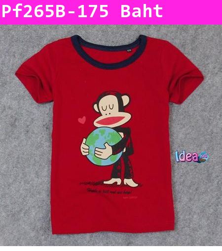 เสื้อยืด Paul Frank รักษ์โลก สีแดง