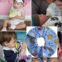 ผ้ารองขวดนมกันเปื้อน-baby-Bottle-bib-ลายรถ-สีฟ้า