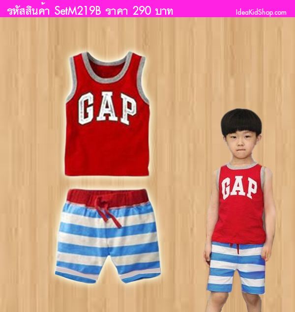 ชุดเสื้อกางเกง GAP The Beach สีแดง