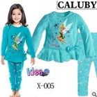 ชุดเสื้อกางเกง-Tinkerbell-สีเขียวอ่อน