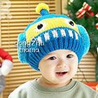 หมวกไหมพรม-Robot-BabyCap-สีฟ้า