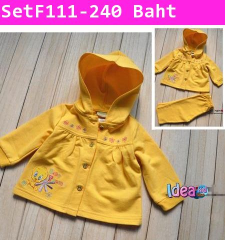 เสื้อแจ็คเก็ตและกางเกง Baby Tweety