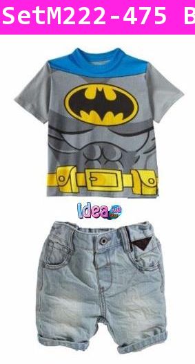 ชุดเสื้อกางเกง Batman Holiday สีเทา