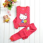 ชุดเสื้อกางเกง-Hello-Kitty-Dot-สีแดง