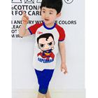 ชุดเสื้อกางเกง-I'm-Super-man-สีขาวน้ำเงิน