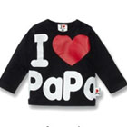 เสื้อยืดแขนยาว-I-Love-Papa-สีดำ