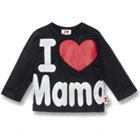 เสื้อยืดแขนยาว-I-Love-Mama-สีดำ