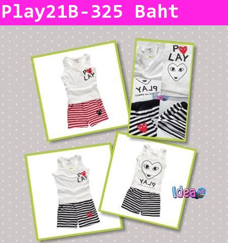 ชุดเสื้อกางเกง Play Comme สีดำ