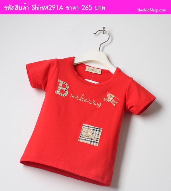 เสื้อยืด Burberry London สีแดง