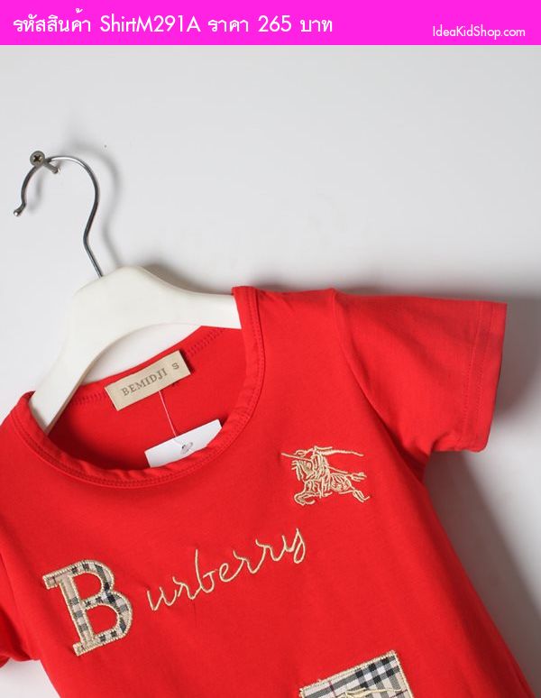 เสื้อยืด Burberry London สีแดง