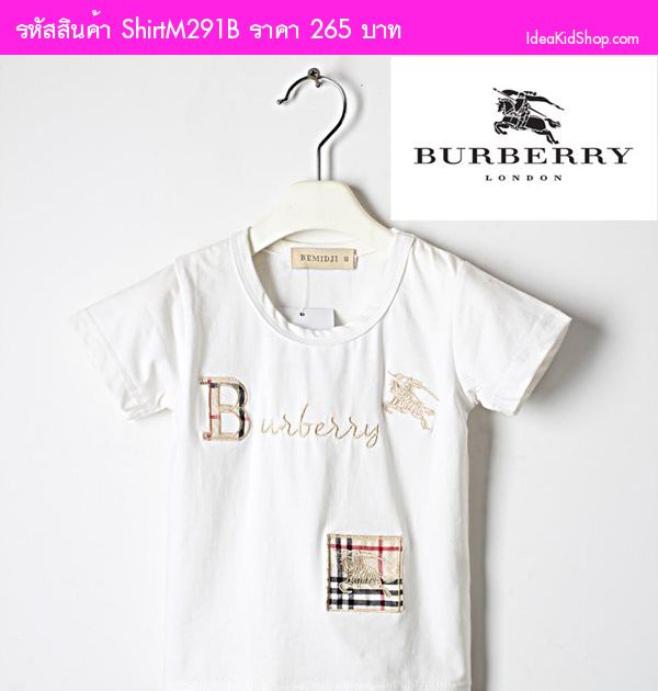 เสื้อยืด Burberry London สีขาว