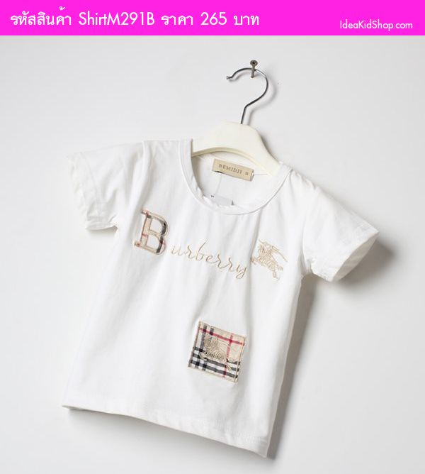 เสื้อยืด Burberry London สีขาว