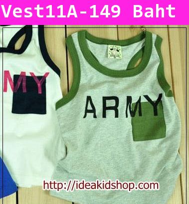 เสื้อกล้าม Army สีเทา