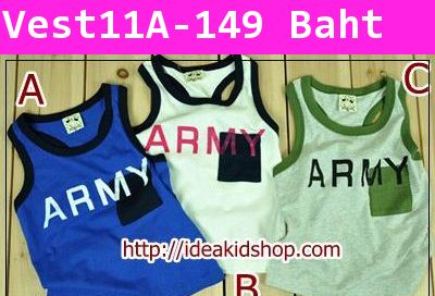 เสื้อกล้าม Army สีเทา