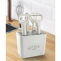 เซต-Kitchen-gadget-food-tool-สีขาว-เซต-5-ชิ้น-ปลอดสารพิษ-ทนความร้อน-ทนทาน-ปลอดภัย
