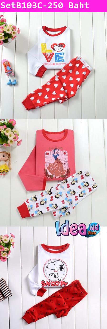 ชุดเสื้อกางเกง Minnie สีแดง