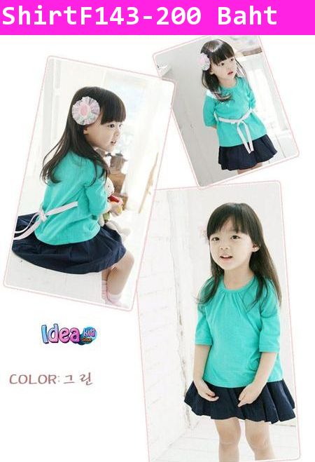 เสื้อ Cutie Girl Classy สีเขียวทะเล