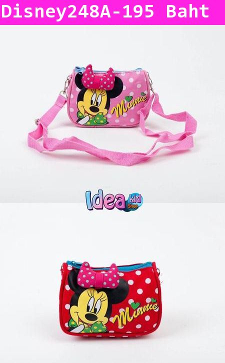 กระเป๋าสะพายข้าง Minnie Cuty สีชมพู