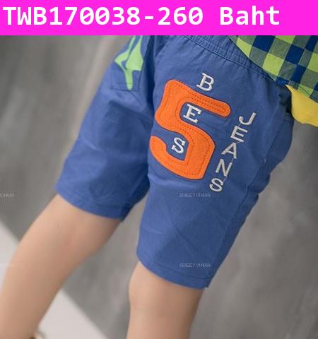 กางเกงขาสั้น BES 5 Jeans สีฟ้าคราม (ไต้หวัน)