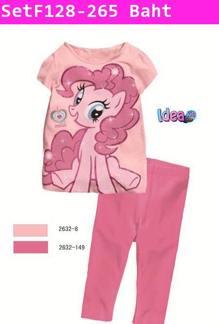 ชุดเสื้อกางเกง Little Pony สีชมพู