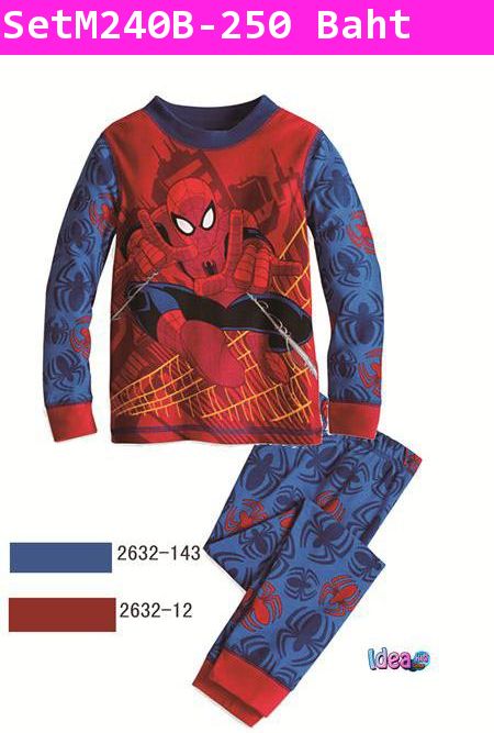 ชุดเสื้อกางเกง Spiderman สีน้ำเงินแดง