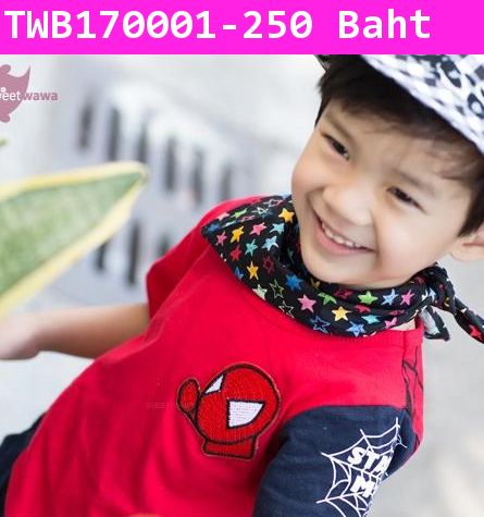 เสื้อแขนสั้น Spider Kids (ไต้หวัน)