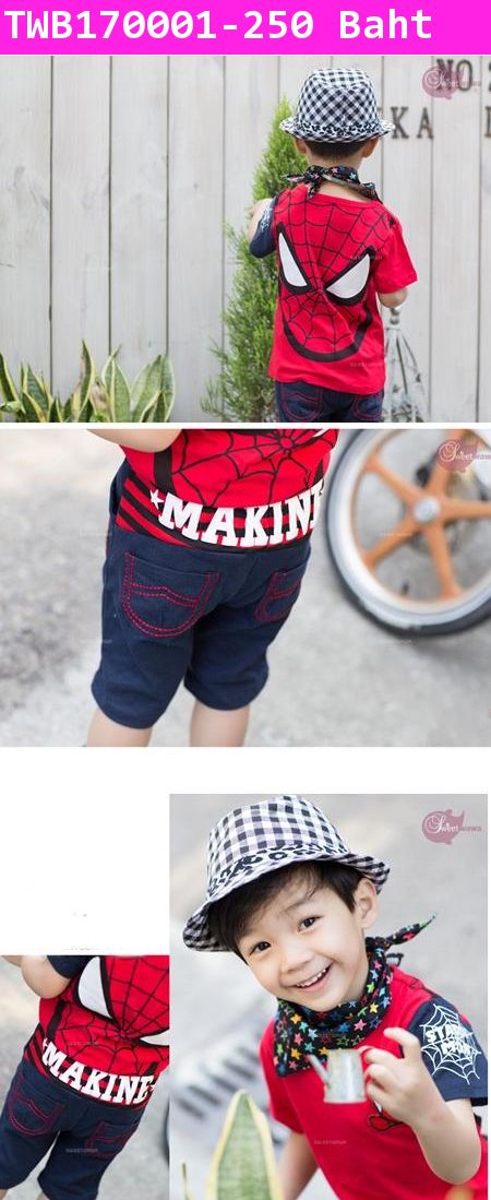 เสื้อแขนสั้น Spider Kids (ไต้หวัน)