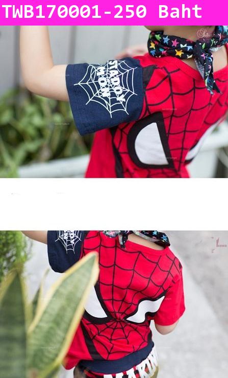 เสื้อแขนสั้น Spider Kids (ไต้หวัน)