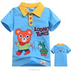 เสื้อโปโลแขนสั้น-LOONEY-TUNES-สีฟ้า