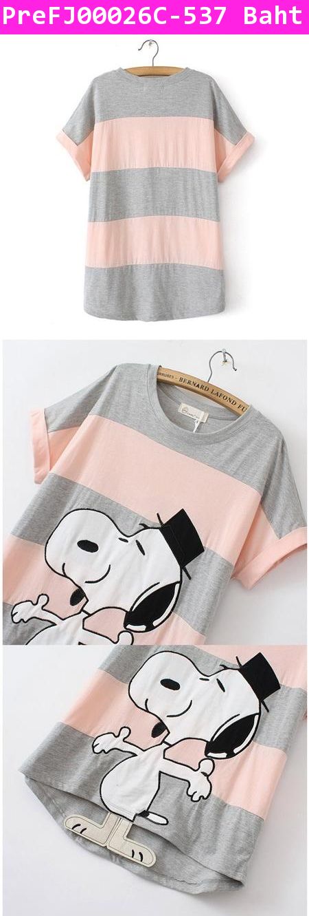 [Pre] เสื้อยืด Snoopy น่ารัก สีชมพู