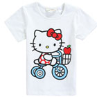 เสื้อยืด-H_M-Kitty-และจักรยานแอปเปิ้ล-สีขาว