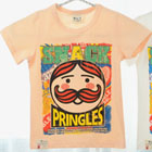 เสื้อยืดแขนสั้น-Pringle-คลาสสิก-สีชมพูส้ม