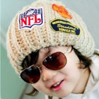 หมวกไหมพรมหัวจุก-NFL-สีน้ำตาลอ่อน