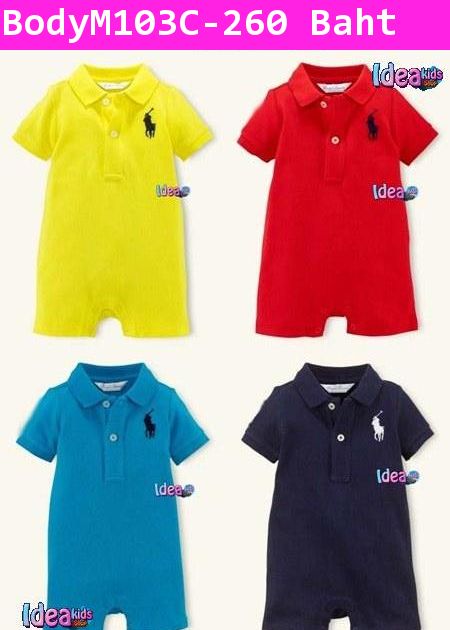 ชุดบอดี้สูท Polo หนูน้อยสีฟ้า