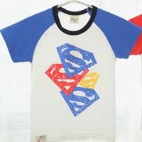 เสื้อแขนสั้น-SuperMan-3-สี-แขนน้ำเงิน