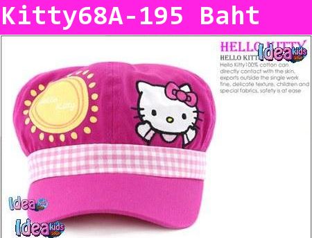 หมวกสไตล์ฮ่องกง Sunny and Kitty สีชมพูเข้ม