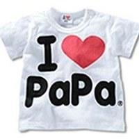 เสื้อยืดแขนสั้น-I-LOVE-PAPA-สีขาว