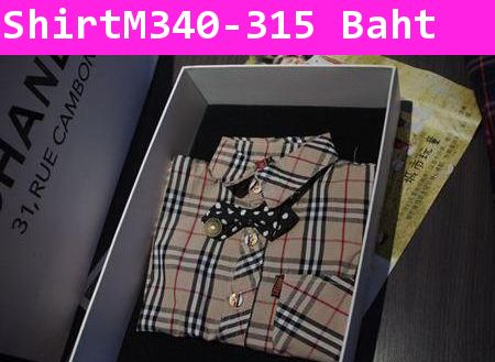 เสื้อเชิ้ตแขนยาว Burberry สีน้ำตาล