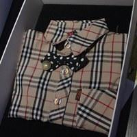 เสื้อเชิ้ตแขนยาว-Burberry-สีน้ำตาล