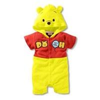 บอดี้สูทมีฮูดลายหมี-Pooh-สีเหลือง