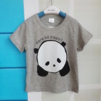 เสื้อแขนสั้น-Baby-Panda-สีเทา