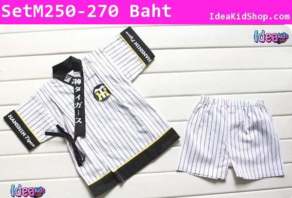 ชุดเสื้อและกางเกงเบสบอลทีม HANSHIN Tigers