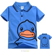 เสื้อโปโลคอปกแขนสั้น-B-Duck-สีน้ำเงิน