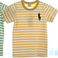 เสื้อยืดแขนสั้น-Polo-สุดเท่ห์-สีเหลือง