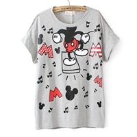 เสื้อตัวยาว-Mickey-Dance-สีเทาเข้ม-(ผู้ใหญ่)