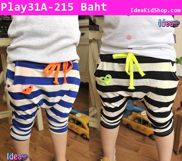 กางเกง Play Comme-Stripe สีน้ำเงิน