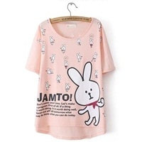 เสื้อคอกลม-Happy-Rabbit-กระต่าย-สีส้ม(ผู้ใหญ่)