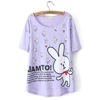 เสื้อคอกลม-Happy-Rabbit-กระต่าย-สีม่วง(ผู้ใหญ่)