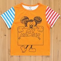 เสื้อยืดหนุ่มน้อย-MY-NAME-IS-MICKEY-สีส้ม